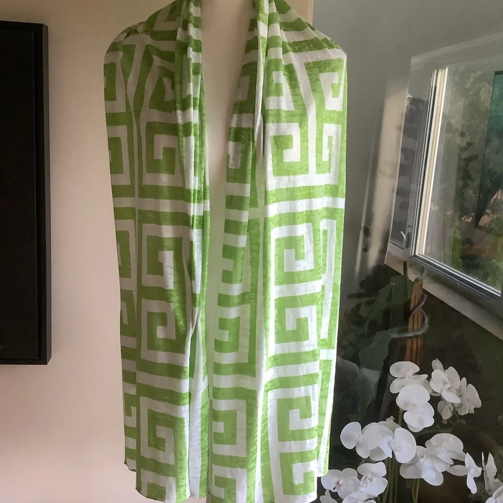 Two Summer Weight Rectangular Print Scarves